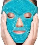 Perfecore Facial Mask Get Rid of Puffy Eyes Migraine Relief, Sleeping, Travel Therapeutic Hot Cold Compress Pack Gel Beads, Spa Therapy Wrap for Sinus Face Puffiness Headaches Gel Mask