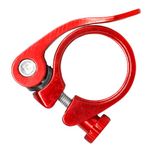 Laxzo ® Bike Seat Post Clamp Aluminum Alloy Quick Release Bicycle Seatpost in Red Tube Clip 31.8mm for Mountain Bike Road Bike Fixie Gear Track Bike Folding Bike DH MTB BMX