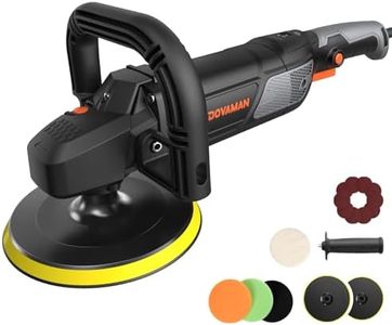 PLS03A Buffer Polisher Kit for Car, 12.5 Amp 6 Inch/7 Inch Rotary Car Polisher Waxer, 6 Variable Speed 1000-3000rpm, Detachable Handle, Car Polishing Machine for Car Detailing, Polishing and Waxing