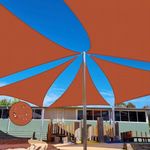 Tuosite Sun Shade Sail,95% UV Blocker Shade Sails,Outdoor Rust Red Triangle 12' x 12' x 12' Waterproof Shade Sail, for Pergola Carport Awning Yard Activities