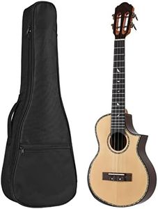 Batking Professional Solid Wood Tenor Ukulele 26" Hawaiian Ukulele for Adult Cutaway Travel Ukulele with Slotted Headstock Ukulele with Gig Bag