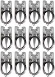 Ouyatoyu 12pcs Stainless Steel Folding Pocket Portable Foldable Mini Travel Scissors Small Scissors Paper Thread Snips Craft Cutter Pointy Sewing Yarn Cutter, Fold Up Scissors