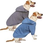 HuaLiSiJi Dog Hoodie for Large Dogs Big Dog Hoodies Dog Sweatshirt Dog Jumper Large, Warm and Lightweight, With a Soft Texture, Easy to Wear and Bright Colors (4XL, Gray+Haze Blue)