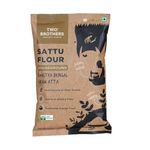 Two Brothers Organic Farms - Sattu Atta (1 kg) | Made Using Roasted Bengal Gram | 100% Natural & Gluten Free Chana Sattu | High Protein Roasted Gram Flour | Sattu Drink Powder | Roasted Gram Powder