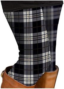 Women Reindeer and Snowflake Printed Leggings Tights Tribal Pants Full Length S