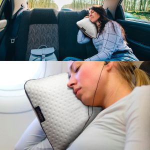 alkamto Memory Foam Travel Pillow – Ergonomic Neck Support