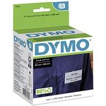 DYMO LW Non-Adhesive Name Badge Labels for LabelWriter Label Printers, White, 2-7/16'' x 4-3/16'', 1 Roll of 250