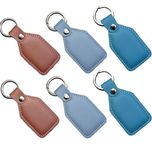 GIMNER Leather Keychain | Leather Key Ring Hook | Keychain Holder | Car & Bike Keychain | Heavy Duty Keychain for Men and Women Multi-Color (Pack of 6)