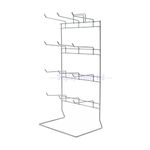 Counter Hook Wire Stand - 12 Fixed Hooks - POS Shop Display with Header for Small Items in White 52.4x24.4x17cm (J50)