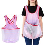 Risipu Portable Clothes Drying Apron,Halter Cross Back Bandage X Shape Laundry Apron with Large Pocket Oxford Cloth Garden Work Apron Mother Gifts (B)