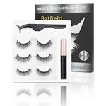 Batfield 3 Pairs of False Eyelashes Magnetic with Eyeliner and Tweezer, 3D Natural Mixed Style magnetic Lashes, Reusable Magnetic Eyelashes for women(Style 2)