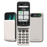 Doro - Aurora A20 Flip Smartphone - Senior Mobile Phone - Easy to Use - Assistance Button with GPS Location - Hearing Aid Compatible - USB Cable Included - Graphite
