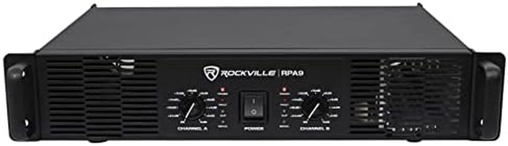 Rockville RPA9 3000W Peak / 800W RMS 2-Channel Power Amplifier, Rack Mountable - Perfect for Live Sound, Pro Audio, DJs