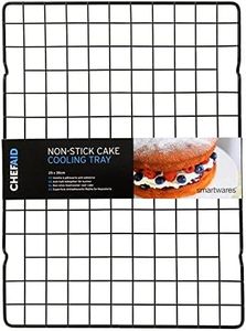 Chef Aid Non-stick Cake Cooling Tray measuring 25cm x 35cm, Perfect for cooling fresh baked Cakes, Cookies and savouries, dishwasher and oven safe at moderate tempertures moderate tempertures