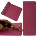 Yogi Bare Non-Slip Ever Grip Yoga Mat - 183cm x 68cm | Large Eco, Natural & Thick Rubber Yoga Mat | Lightweight & Compact Home Gym Fitness, Pilates Exercise & Stretching Accessories (Desert Rose)