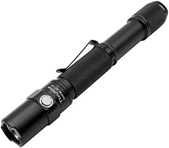 KIJyfgTR ThruNite Archer 2A V3 LED Torch, Flashlight Torch with 500 Lumens, AA EDC Flashlight, XP-L V6 LED Flashlight with Removable Clip for Security, Emergency, Camping(Cool White-black)