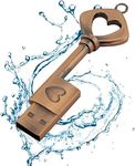 128GB USB 2.0 Flash Drive Metal Heart Key Ring Shape Waterproof Keychain USB Pen Drive Memory Stick Thumb Drives Pendrive