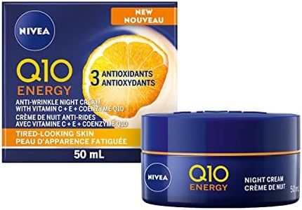 NIVEA Q10 Energy Anti-Wrinkle Night Face Cream, 50ml | Anti wrinkle face moisturizer with Vitamin C and E