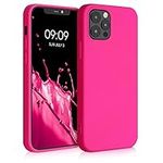 kwmobile Case Compatible with Apple iPhone 12 / iPhone 12 Pro Case - Slim Protective TPU Silicone Phone Cover - Neon Pink