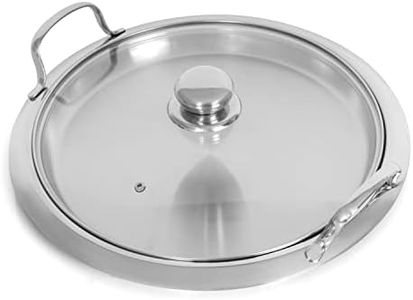 Chef's Secret 5-Ply Stainless-Steel Pancake Pan/Griddle with See Through Glass Lid