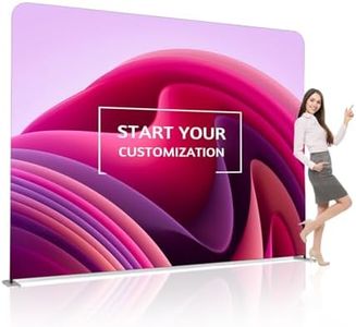 Nocntcro Customize Trade Show Display Holder Tension Fabric for Backdrop Frame and Banner - Double-Sided Printing 20×7.5 FT