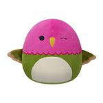 Squishmallows SQCR05380 7.5-Inch-Na'lma The Pink and Green Winking Hummingbird, Multicolour