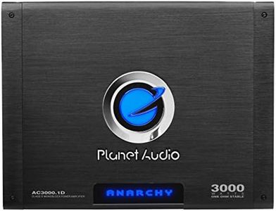 Planet Audio AC3000.1D Class D Monoblock Car Amplifier - 3000 High Output, 1 Ohm, Low Level Inputs, Low Pass Crossover, Hook Up to Subwoofer for Bass