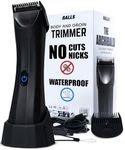 BALLS V3 The Archibald - Body & Pubic Hair Trimmer for Men - No Cuts, Sacksafe Guard, 100% Waterproof, Cordless - Black - Ball Trimmer Men and Groin Trimmer for Men with Replaceable Ceramic Blades