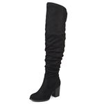 Brinley Co Journee Collection Womens Kaison Thigh Over-The-Knee Boots Black 9 Medium (B,M)