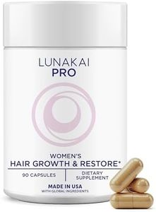 Lunakai PRO USA Made Women’s Hair Growth & Restore Vitamins – Advanced 15+ Nutrient Complex for Visible Results – Natural Thicker Hair Growth Supplement, 90ct