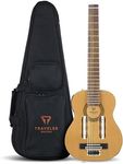 Traveler Guitar Escape Classical Guitar for Travel with Built-in Headphone Amp & Tuner | Acoustic Electric Small Guitar | Full 25.5" Scale Portable Headless Mini Guitar | Cedar Top with Custom Gig Bag