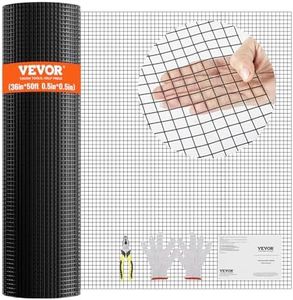 VEVOR Hardware Cloth, 36'' x 50' Galvanized Wire Mesh Roll, 19 Gauge Chicken Wire Fence Roll, Vinyl Coating Metal Wire Mesh for Chicken Coop Barrier, Rabbit Snake Fences, Poultry Enclosures