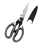 ASAB Heavy Duty Kitchen Scissors with Protective Cover Multipurpose Food Scissors for Kitchen Stainless Steel Meat Chicken Scissors Scale Scraper Nut Cracker Bottle Opener Sharp Fish Cutting Scissors