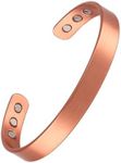 FASCIO - Pure Copper Magnetic Therapy Bracelet for Men's & Women's - Adjustable Healing Bangle - Unique Birthday or Christmas Gift, 17.9*0.9*0.2cm, Metal, no gemstone