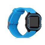 kwmobile Strap Compatible with Garmin Forerunner 25 (L - 40 x 47 x 13.9 mm) Strap - Replacement Silicone Watch Band - Blue