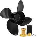 NOVINO 14 X 19” RH Outboard Propeller for Mercury Engine 135-300HP 2& 4-Stroke & Mercruiser Sterndrives Alpha/Bravo One,4-Blade Aluminum 14dia x 19 Pitch Boat Propeller,Replace OEM#48-8M0084495