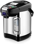 NutriChef Digital Water Boiler and Warmer - 3L/3.17 Qt Stainless Electric Hot Water Dispenser w/ LCD Display, Rotating Base, Keep Warm, Auto Shut Off, Safety Lock, Instant Heating for Coffee & Tea