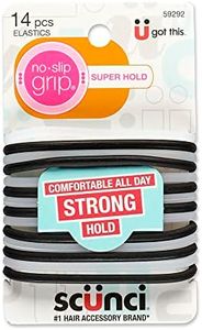 Scunci No-slip Grip Evolution Jelly Ponytailers, 14-Count, Colors may vary by Scunci