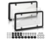 Anti Speed Red Light Toll Camera Stopper Plate Frames, Clear Reflective Anti License Q7u2 Pho Protective Plate Cover License (D)