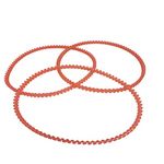 TITUS Nylon Motor Belt for Home Sewing Machine Like usha Singer Merritt Brother Rita Naveen sapna - Pack of 3 (Old cast Iron Made), Orange