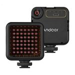 IR49S Mini IR Night Vision Light Infrared Photography Light Built-in Rechargeable Battery with 3 Cold Shoe Mount for Vlog Video Recording and for Video Camera Camcorder