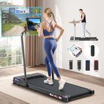 BLACK LORD Walking Pad, Treadmill for Home, Under Desk Treadmill with LED Display & Bluetooth Speaker & Remote Control, Running Machine 1-9KM/H or 1-12KM/H, 120KG Capacity, No Assembly