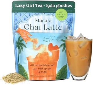 Kola Goodies Lazy Girl Tea Masala Chai Powder – Spiced Indian Chai with Ceylon Tea, Cardamom, Ginger, Cinnamon – Instant Creamy Milk Tea Mix – Low Sugar – 15 Servings