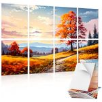 TONOR 8 Pack Art Acoustic Panel, Self-Adhesive Wall Panels, 48"X32" Sound Absorbing Panels, Decorative Soundproof Panels, Acoustic Treatment for Recording Studio, Office, Home, Maple Grove