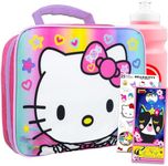 Hello Kitty Lunch Box for Girls Set - Bundle with Hello Kitty Lunch Bag Plus Stickers, Water Bottle, More | Hello Kitty Lunch Container