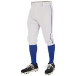 CHAMPRO Men's Triple Crown 2.0 Baseball Knickers with Braid White, Royal