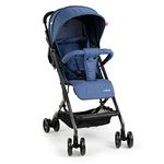 LuvLap Voyager Baby Stroller/Pram with 5 Point Safety Harness,Easy Fold,Extended Canopy,Multi Level Recline,Looking Window,Easy Assembly,6 Month + (Blue)