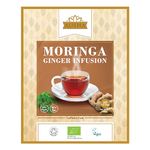 Ausha Moringa Ginger Tea - 20 Tea Bags | Ginger + Moringa + Licorice - Sustainable Packaging No Individual Bags packaging - Moringa Tea Bags