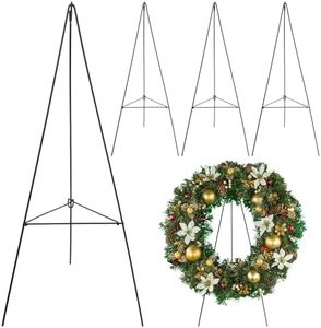 Soaoo Christmas Wreath Stand Christmas Wreath Holder Metal Easel for Cemetery Grave Flower Holder Gravestone Wreath Stand for Grave Marker Gravestone Flowers Decorations(2,30inch)