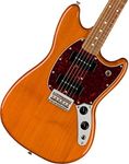 Fender Player 90 Mustang Electric Guitar, with 2-Year Warranty, Aged Natural, Pau Ferro Fingerboard